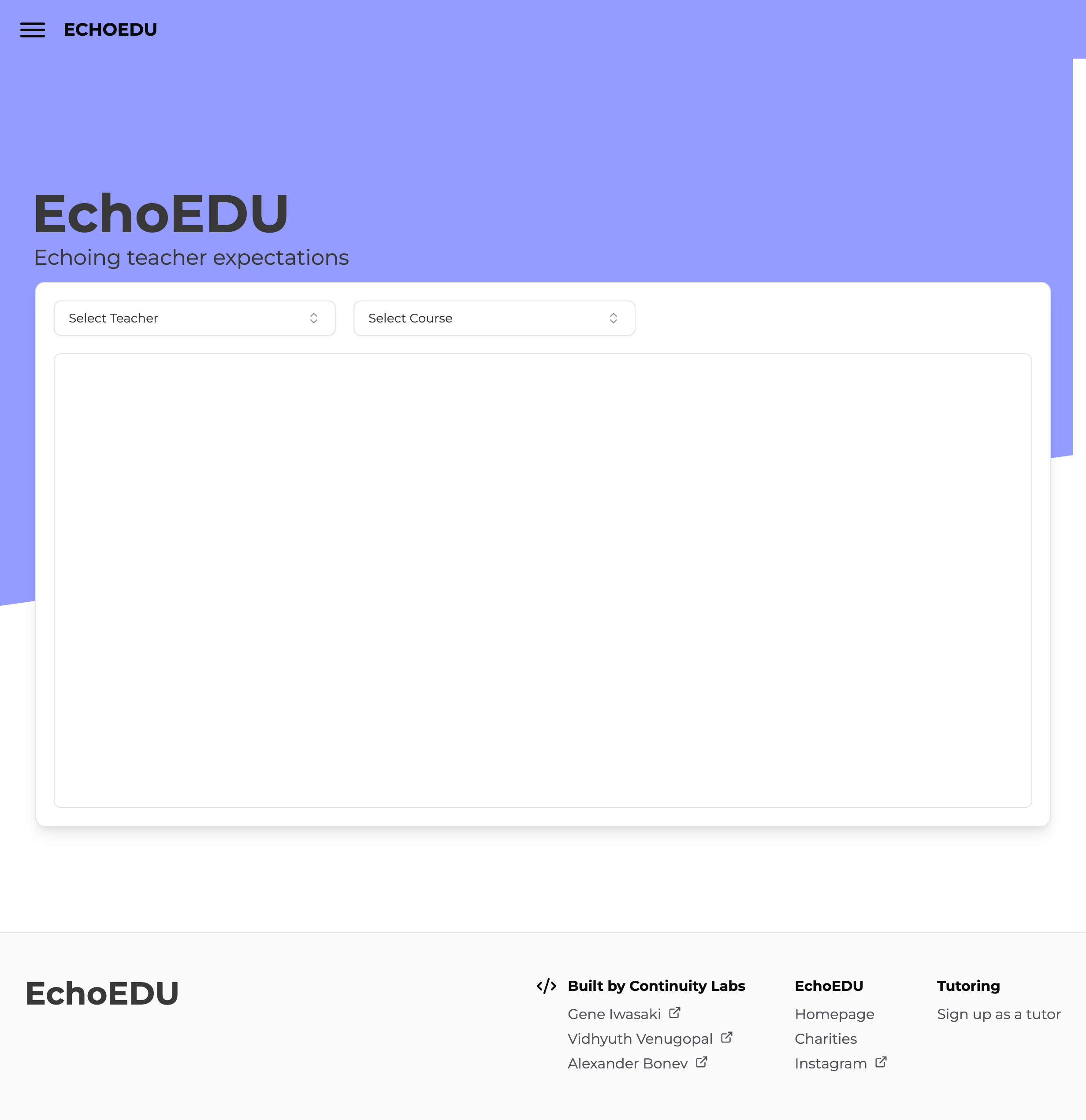 A screenshot of EchoEDU App